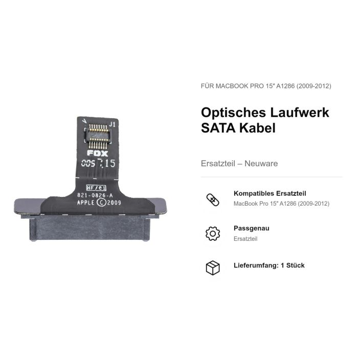 Optisches Laufwerk SATA Kabel für MacBook Pro 15" A1286 (2009-2012)