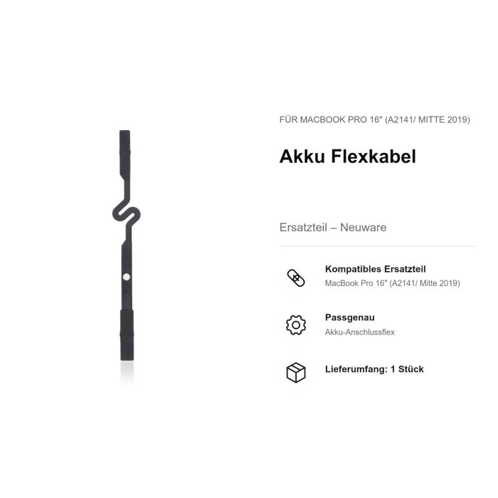 Akku Flexkabel für MacBook Pro 16" (A2141/ Mitte 2019)