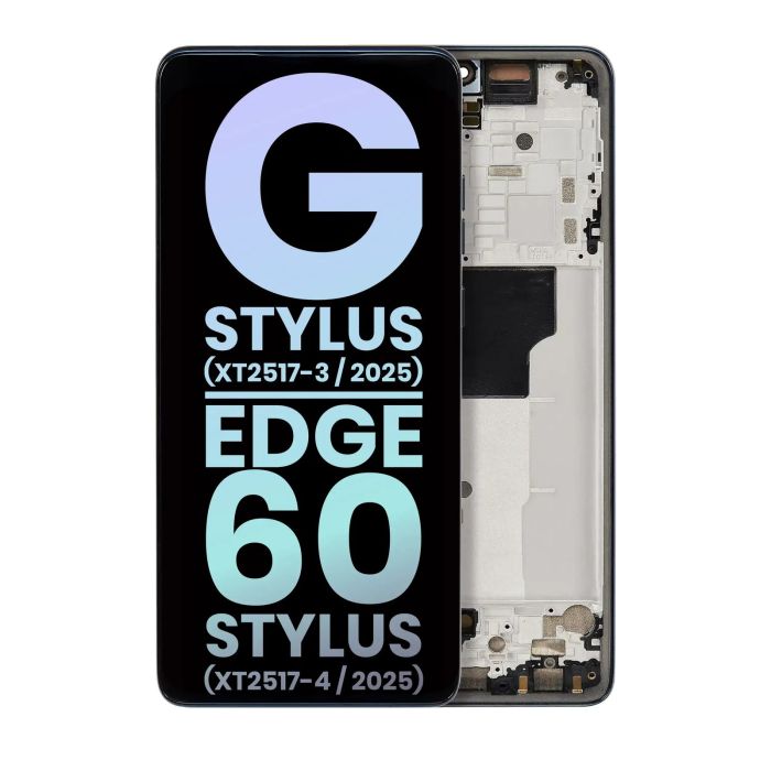 OLED Display mit Rahmen für Moto G Stylus 5G (Original) (Gibraltar Sea)