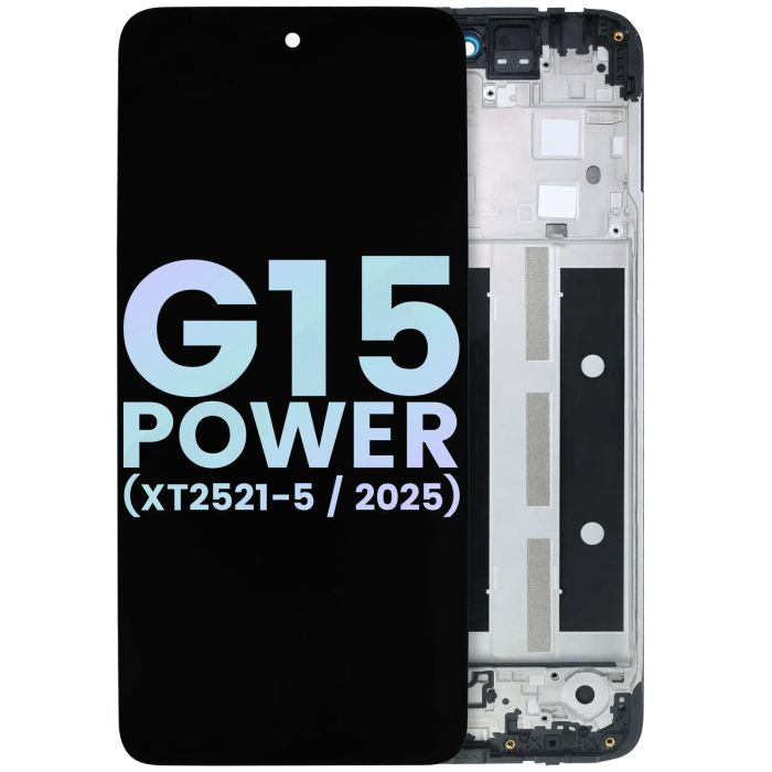 LCD Display mit Rahmen für Moto G15 Power (XT2521-5/2025) (Original)