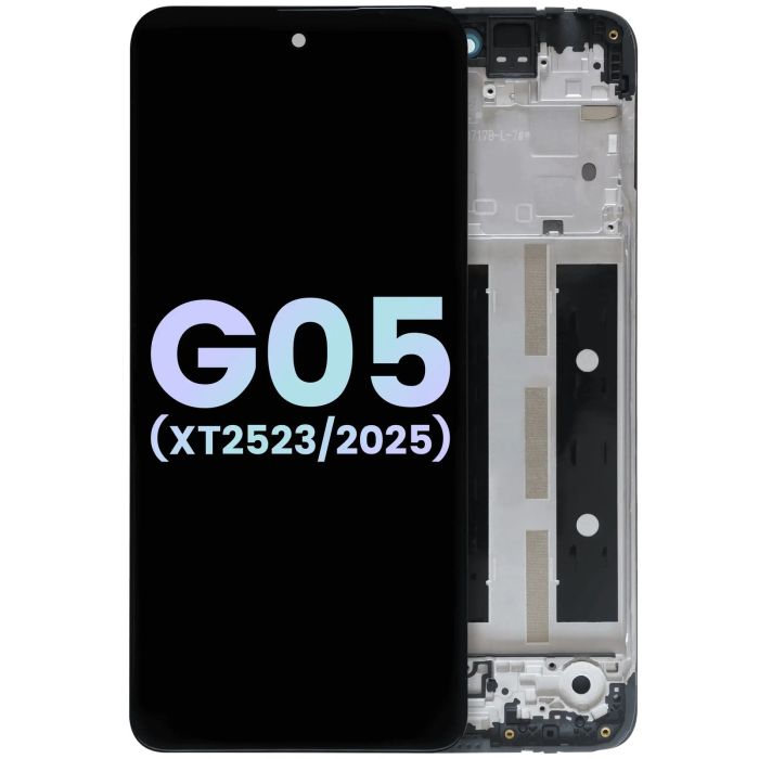 LCD Display mit Rahmen für Moto G05 (XT2523/2025) (Original) (All Colors)