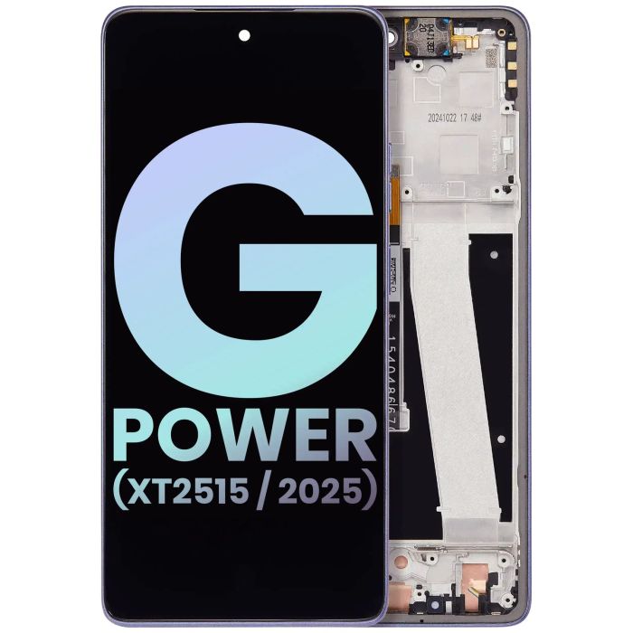 LCD Display mit Rahmen für Moto G Power (XT2515/ 2025) (Original) (Slate Gray)