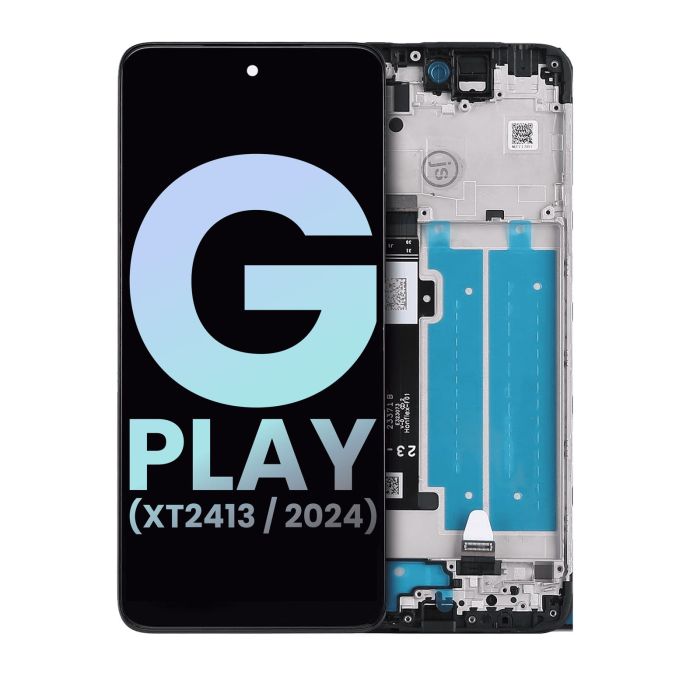 LCD Display mit Rahmen für Moto G Play (XT2413/ 2024) (Original) (All Colors)