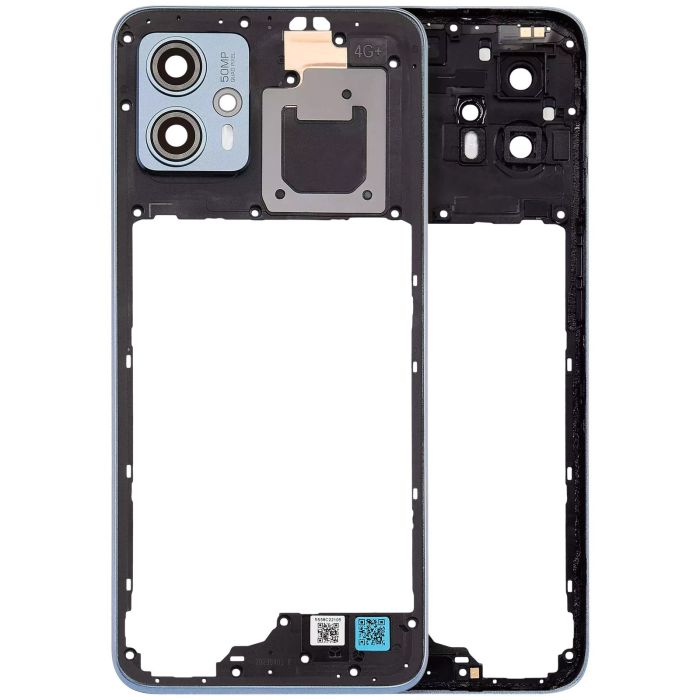 Mittelrahmen mit Kameralinse für Moto G23 (XT2333/ 2023) (Original) (Steel Blue)