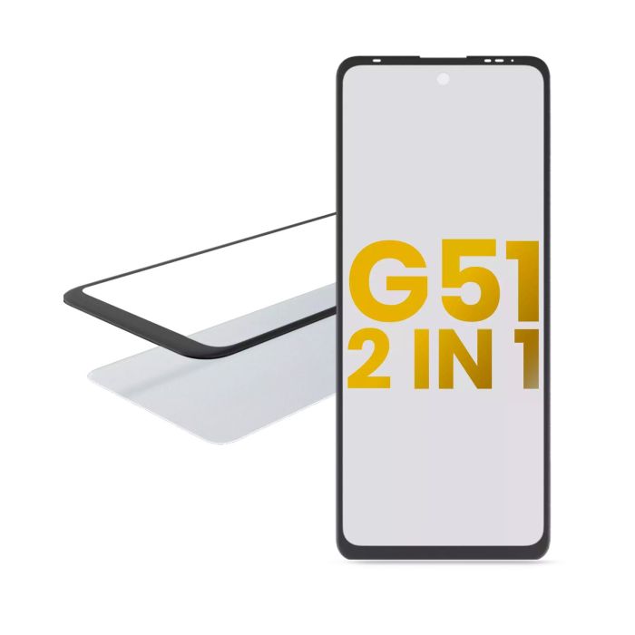 2-in-1 Front Glas mit OCA vormontiert für Motorola Moto G51 5G (XT2171/ 2021)