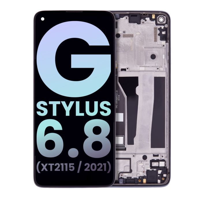 LCD Display mit Rahmen für Moto G Stylus 6.8" (XT2115/ 2021) (Original)