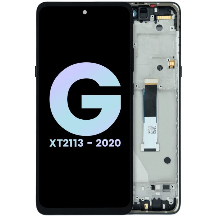 LCD Display Einheit mit Rahmen für Motorola Moto G 5G XT2113 (Original) (Grau)