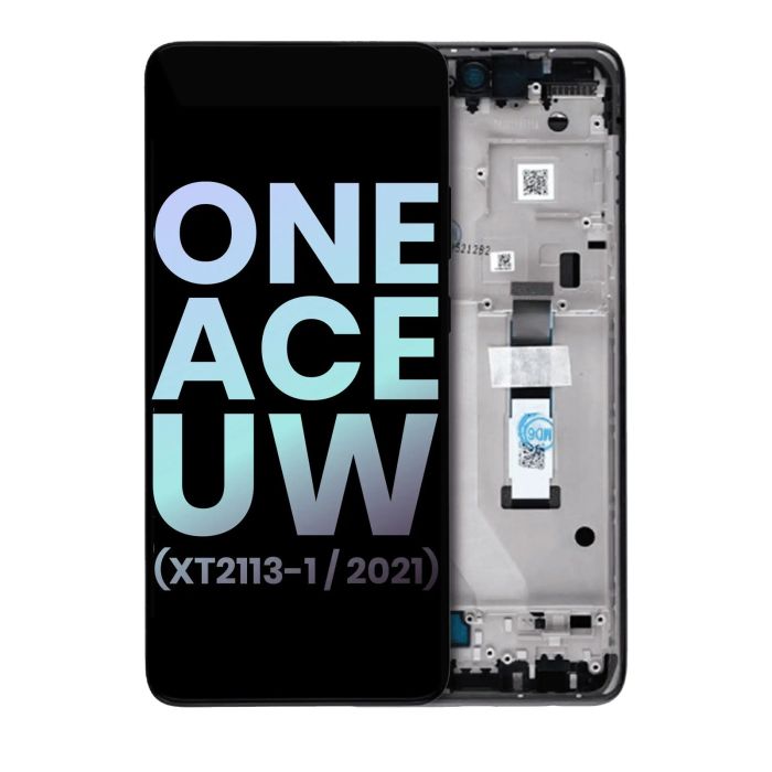 LCD Display mit Rahmen für One 5G Ace UW (XT2113-1/ 2021) (Original)