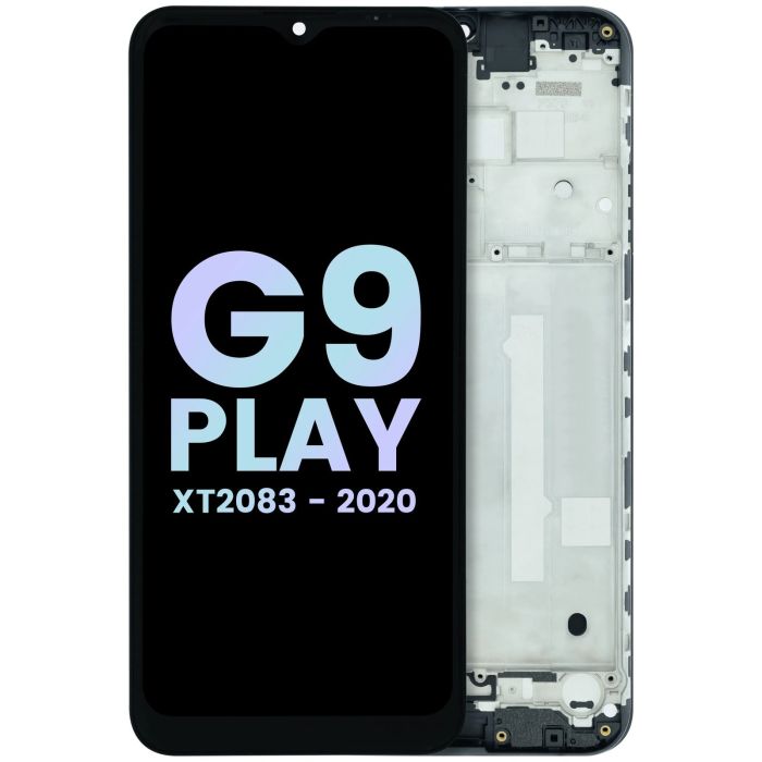 LCD Display mit Rahmen für Moto G9 Play XT2083 (Original) (All Colors)