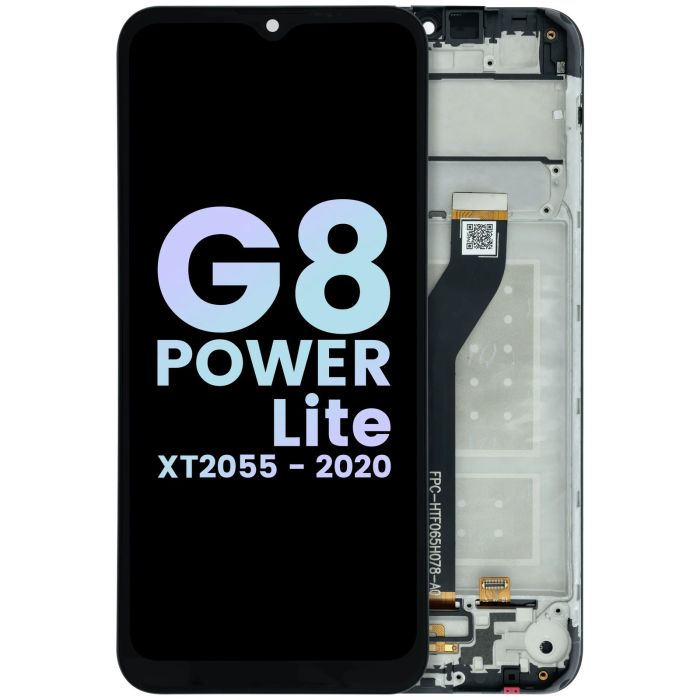 LCD Display mit Rahmen für Moto G8 Power Lite XT2055 (Original) (All colors)
