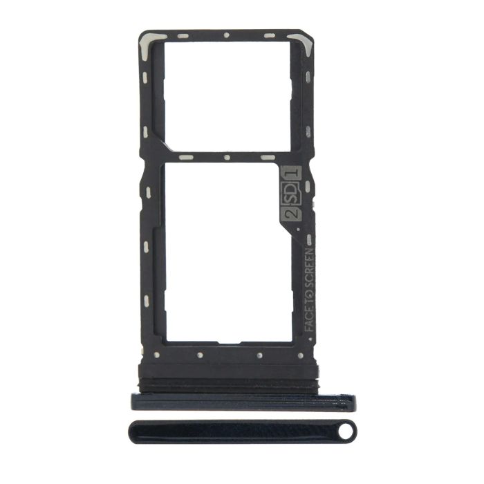 SIM-Kartenschacht Dual für Motorola Moto G8 Play (XT2015/ 2019) (Black Onyx)