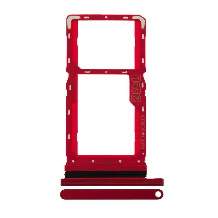 SIM-Kartenschacht Dual für Motorola Moto G8 Play (XT2015/ 2019) (Magenta red)
