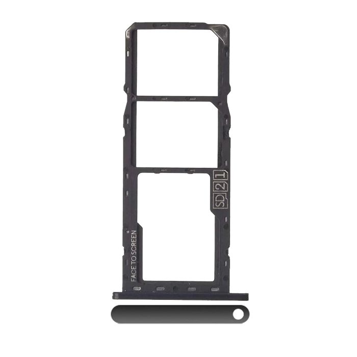 SIM-Kartenschacht Dual für Motorola Moto G7 Play (XT1952/ 2019) (Schwarz)