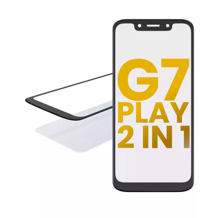 2-in-1 Front Glas mit OCA vormontiert für Motorola Moto G7 Play (XT1952/ 2019)