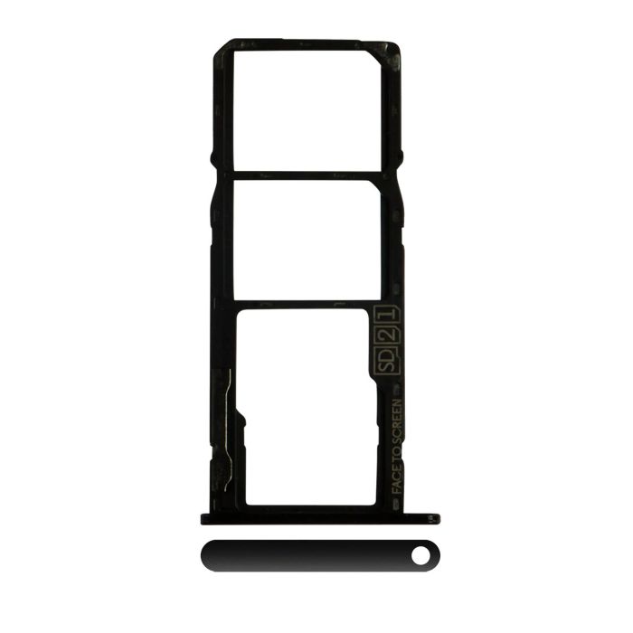 SIM-Kartenschacht Dual für Moto G7 Power (XT1955/ 2019) (Ceramic Black)