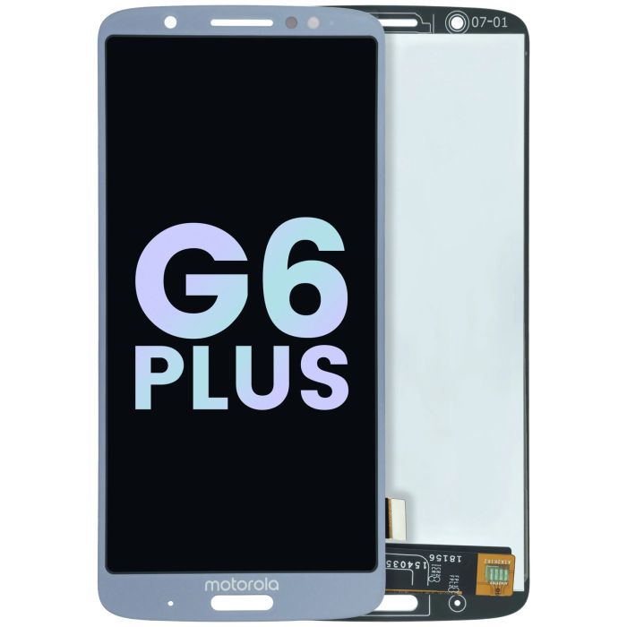 LCD Display ohne Rahmen für Moto G6 Plus (XT1926/ 2018) (Original) (Blau)