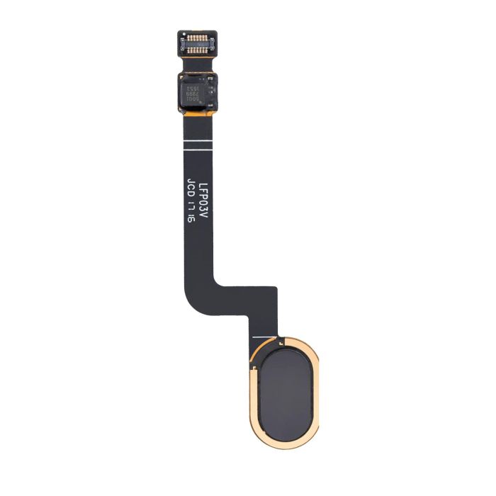 Home-Taste mit Flexkabel für Motorola Moto G5 Plus (XT1687/ 2017) (Schwarz)