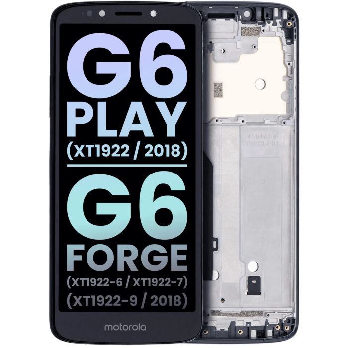 LCD Display mit Rahmen für Moto G6 Play (XT1922/ 2018)/ G6 Forge