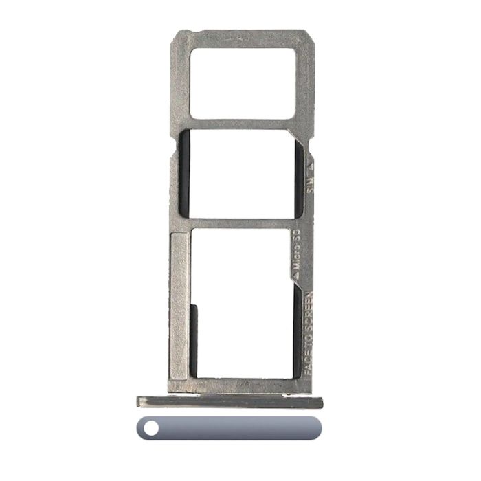 SIM-Kartenschacht Dual für Moto G6 Play/ G6 Forge (XT1922/ 2018) (Silber)