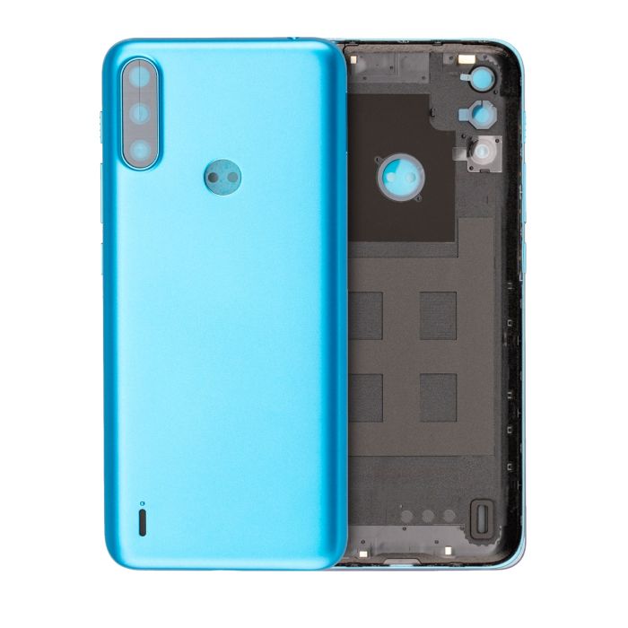 Rückglas für Motorola Moto E7 Power (XT2097-6/ 2021) (Tahiti Blue)