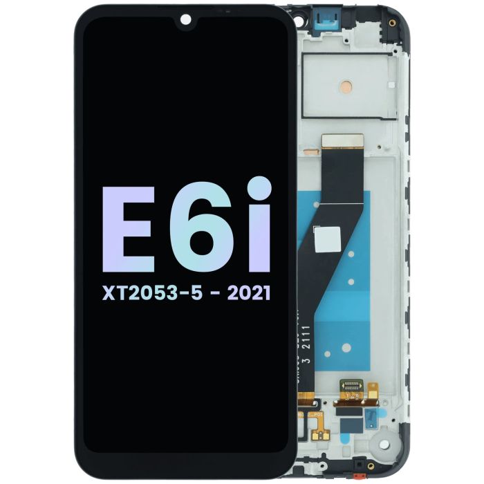LCD Display mit Rahmen für Moto E6i XT2053-5 (Original) (All colors)