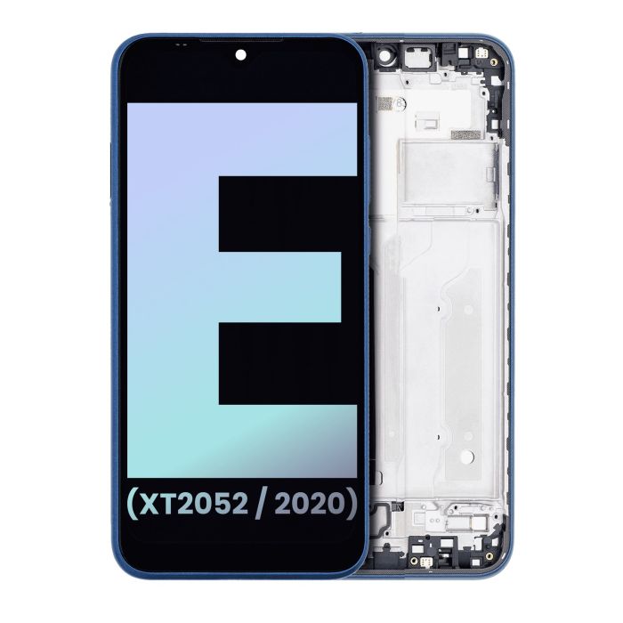LCD Display mit Rahmen für Moto E (XT2052/ 2020) (Original) (Midnight Blue)
