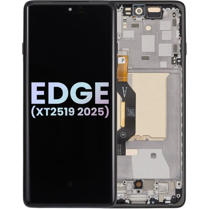 OLED Display mit Rahmen für Moto Edge (XT2519/ 2025) (Original) (Deep Forest)