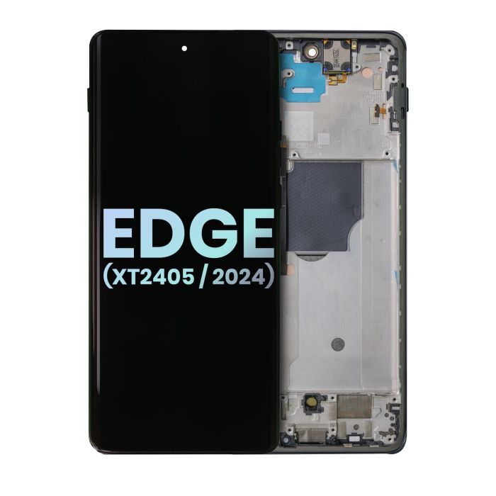 OLED Display mit Rahmen für Edge (XT2405/ 2024) (Original) (Schwarz)