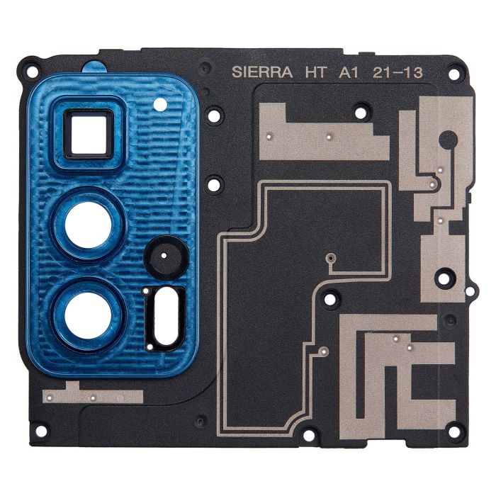 Mainboard Schutzabdeckung für Edge 20 Pro (XT2153-1/ 2021) (Blue Vegan Leather)
