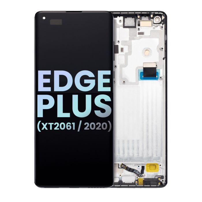 OLED Display mit Rahmen für Edge Plus (XT2061/ 2020) (Original) (Baltic Gray)