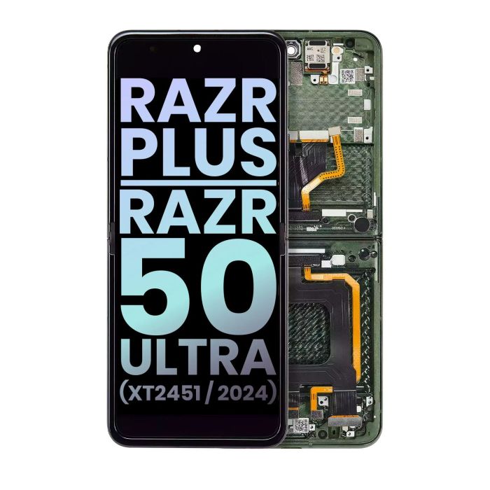 Innen OLED Display mit Rahmen für Razr Plus 2024/ Razr 50 Ultra (XT2557)
