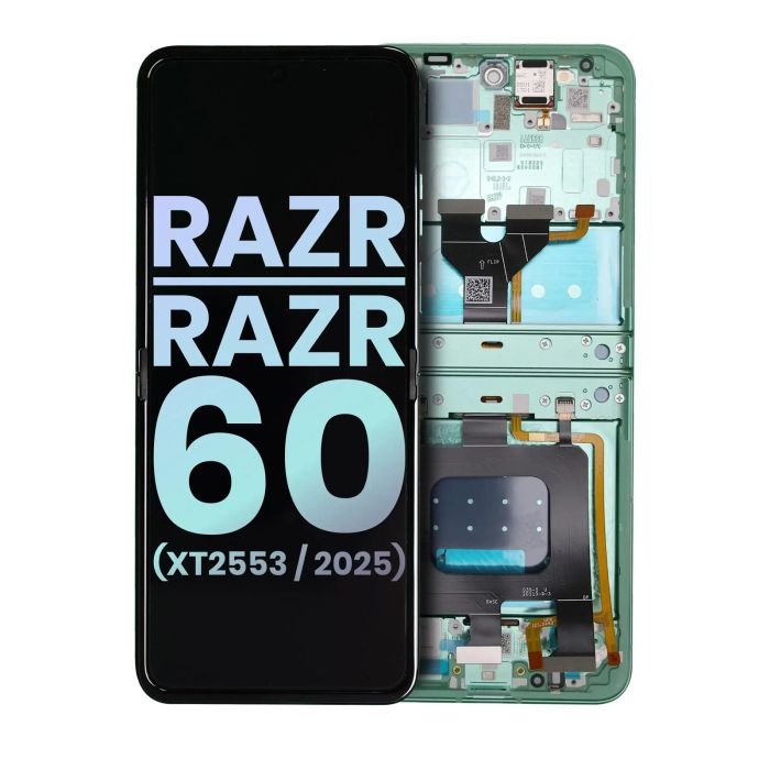 OLED Display mit Rahmen für Razr/ Razr 60 (XT2553/ 2025) (Original) (Spring Bud)