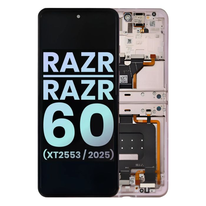 OLED Display mit Rahmen für Razr/ Razr 60 (Original) (Parfait Pink)