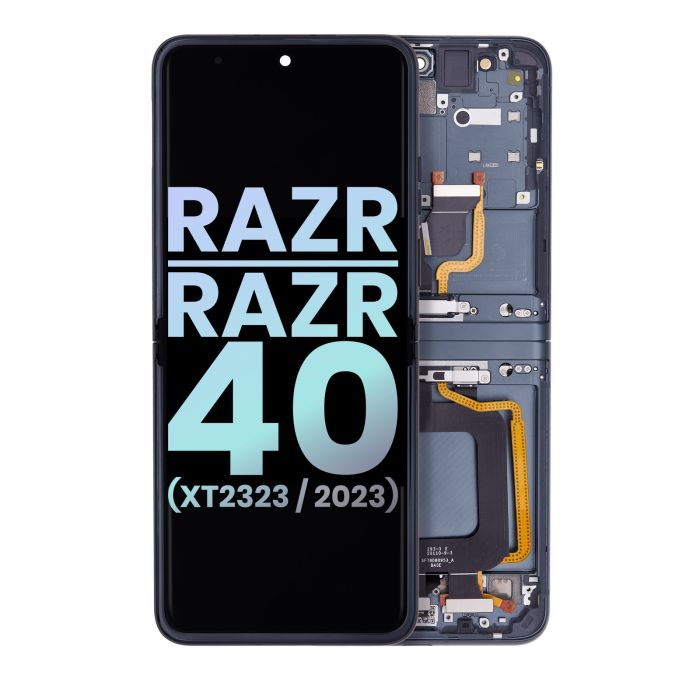 Haupt OLED Display mit Rahmen für Razr 2023/ Razr 40 (XT2323/ 2023) (Original)