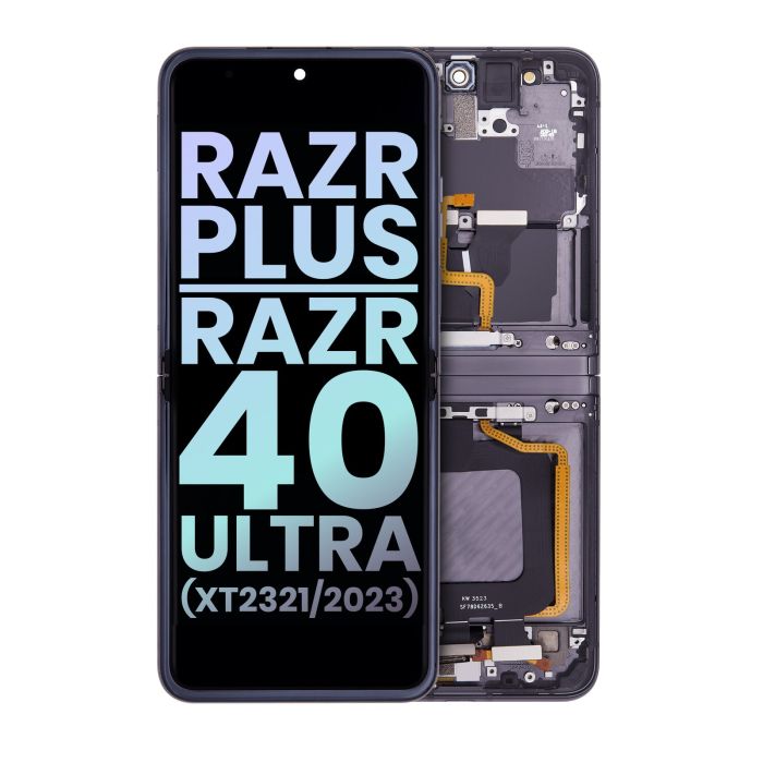 Innen OLED Display mit Rahmen für Moto Razr Plus 2023/ Razr 40 Ultra