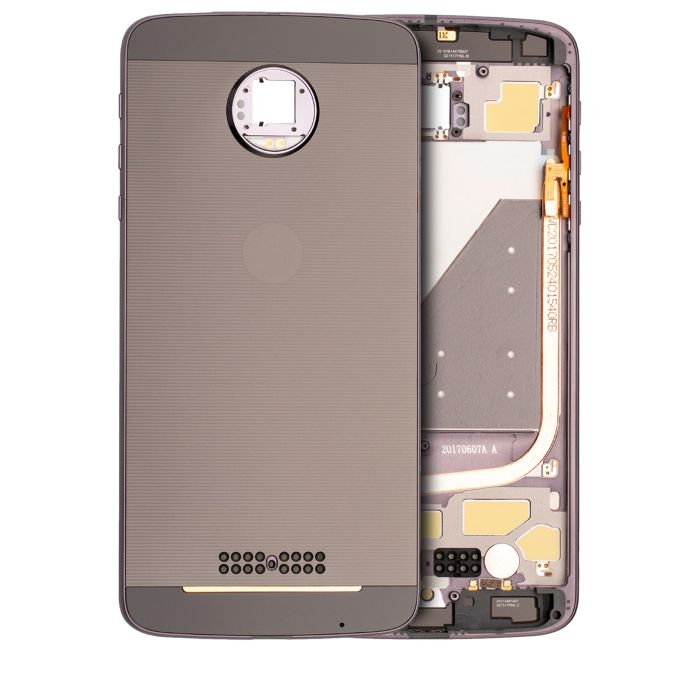 Rückgehäuse für Motorola Moto Z Droid (XT1650-01/ 2016) (Original) (Black/ Gray)