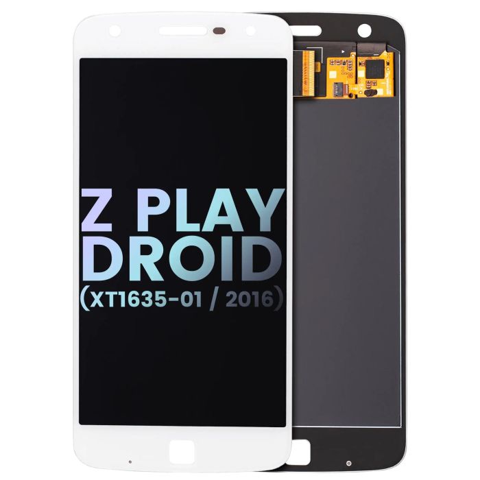 LCD Display ohne Rahmen für Moto Z Play Droid (Original) (Weiß)
