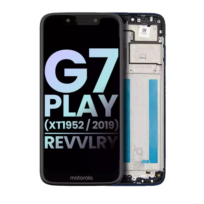 LCD Display mit Rahmen für Motorola Moto G7 Play (XT1952DL/ 2019)/ T-Mobile