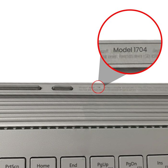 oben Hülle mit Keyboard für Microsoft Surface Book 1 13.5" (1704) (Silber)