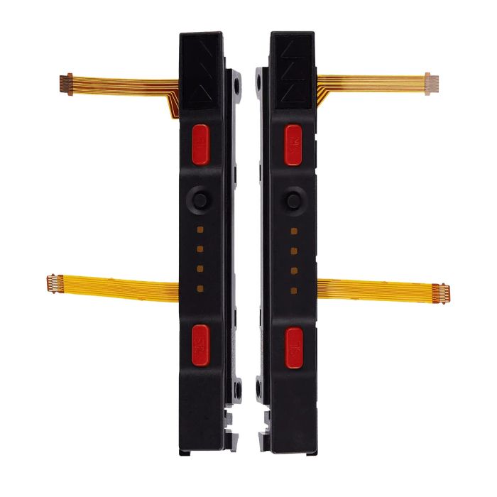 Kunststoff Schiene (Rechts+Links) mit Flexkabel für Nintendo Switch (Rot)