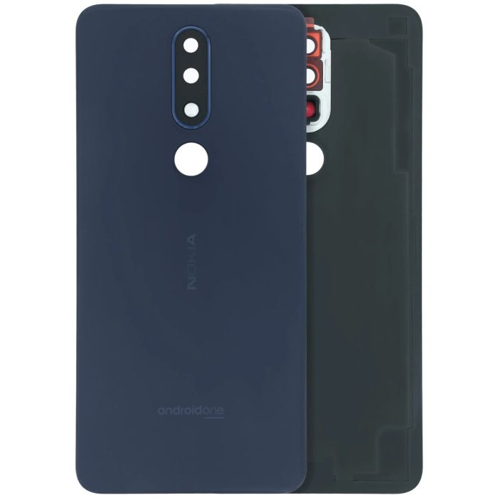 Rückglas für Nokia 5.1 Plus (Original) (Baltic sea blue)