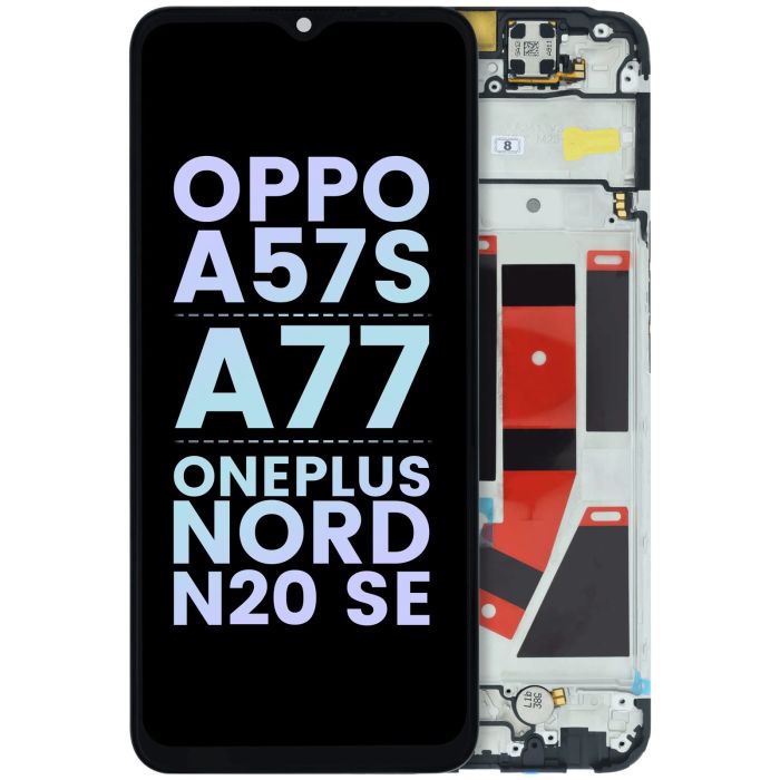 LCD Display mit Rahmen für Oppo A57s/ A77/ OnePlus Nord N20 SE (Original)