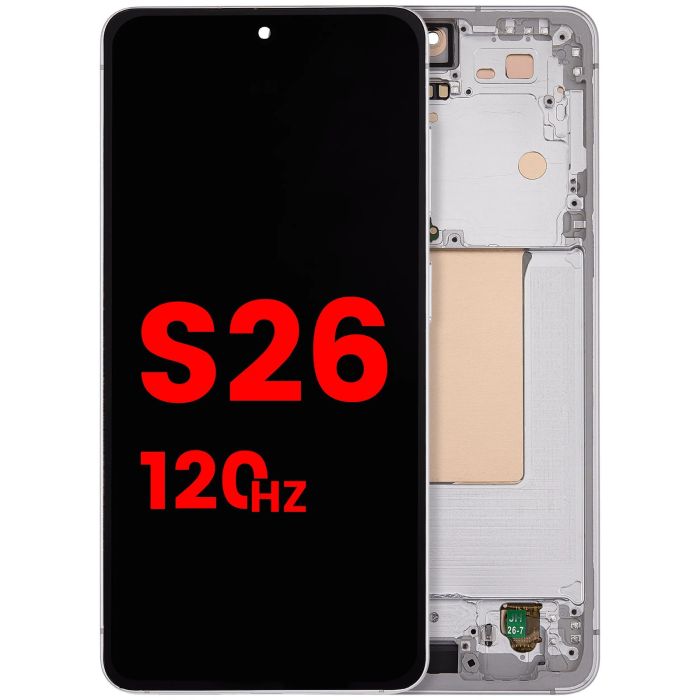 OLED Display mit Rahmen für Galaxy S26 5G (US & International) (120Hz) (Weiß)