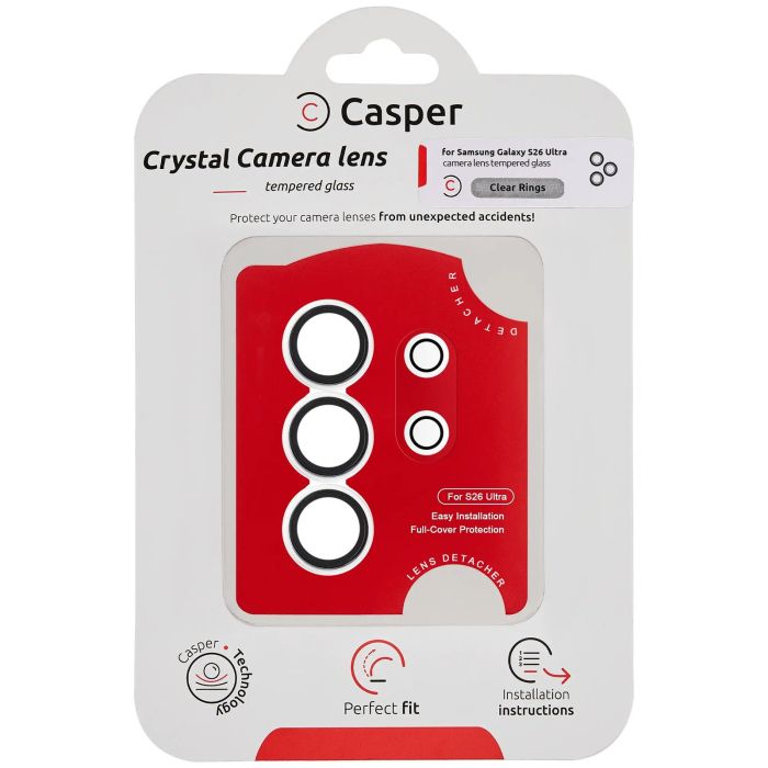 Casper Kameraschutz für Samsung Galaxy S26 Ultra (Clear Rings)