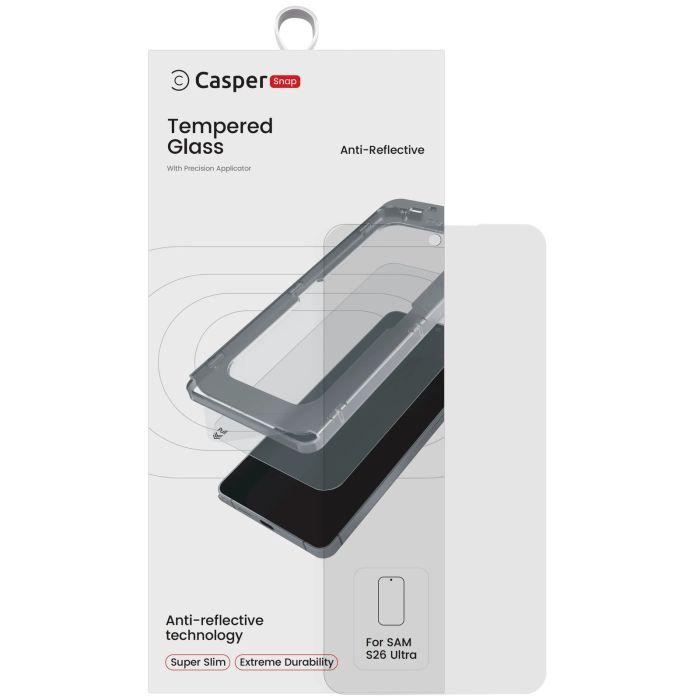 Casper Snap Displayschutzglas für Galaxy S26 Ultra 5G (AR Clear)