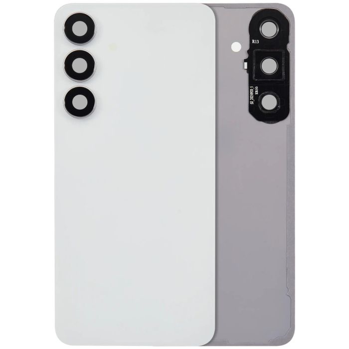 Rückglas mit Kameralinse für Galaxy S25 FE (ohne Logo) (Aftermarket Plus) (Weiß)