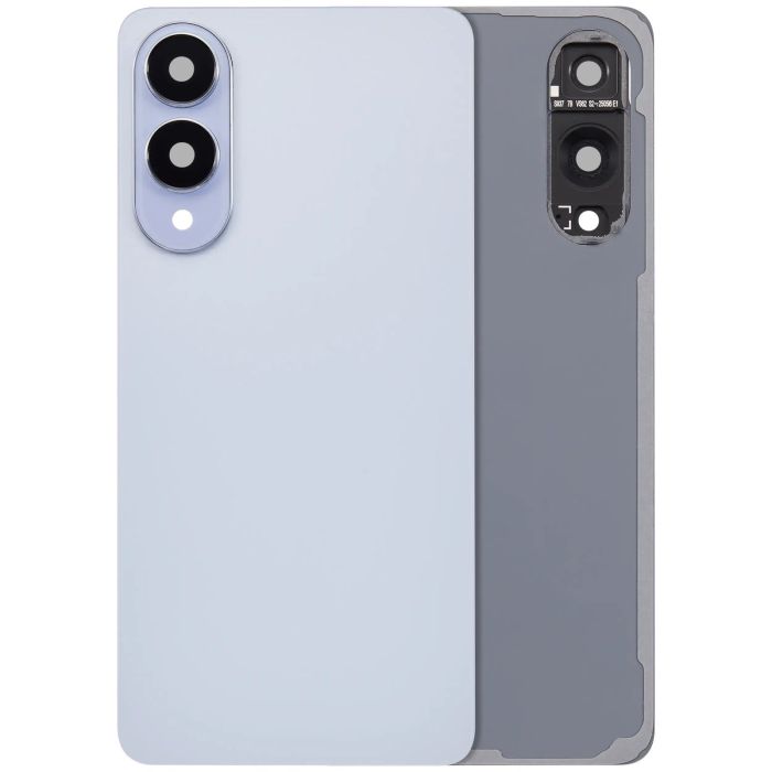 Rückglas mit Kameralinse für Galaxy S25 Rand (ohne Logo) (Titanium Icyblue)