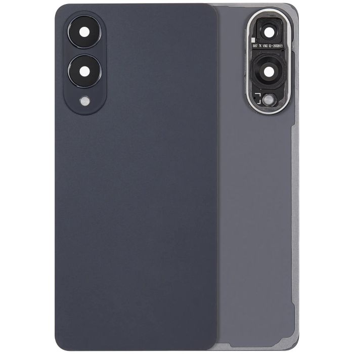 Rückglas mit Kameralinse für Galaxy S25 Rand (ohne Logo) (Titanium Jetblack)
