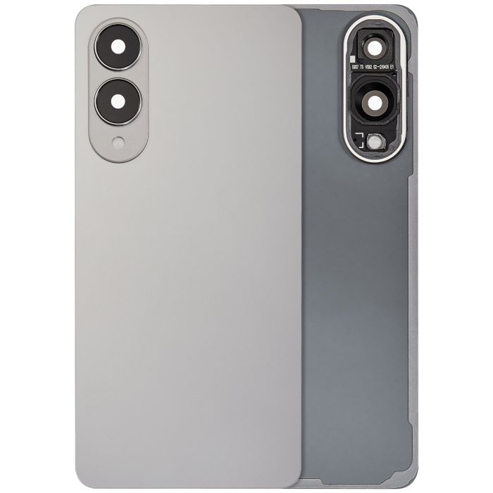 Rückglas mit Kameralinse für Galaxy S25 Rand (ohne Logo) (Titanium Silver)