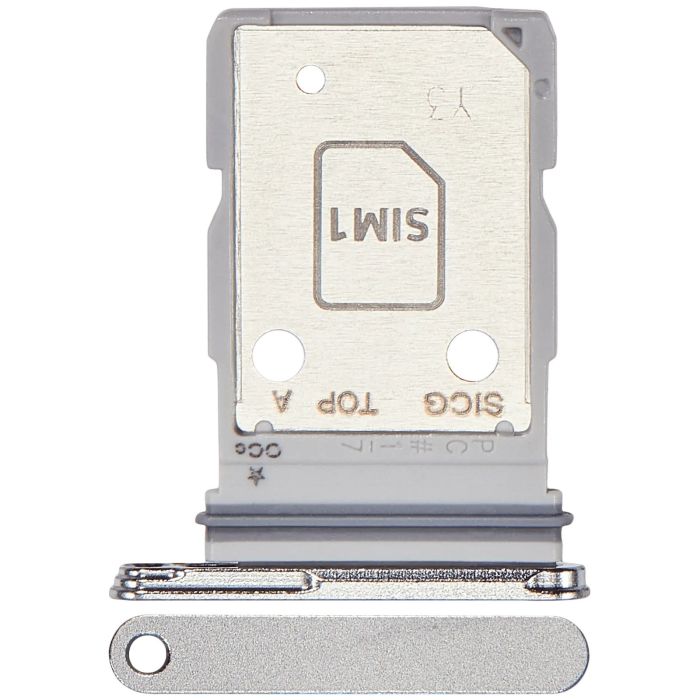 SIM-Kartenschacht Dual für Galaxy S25 Rand (S937) (Premium) (Titanium Silver)